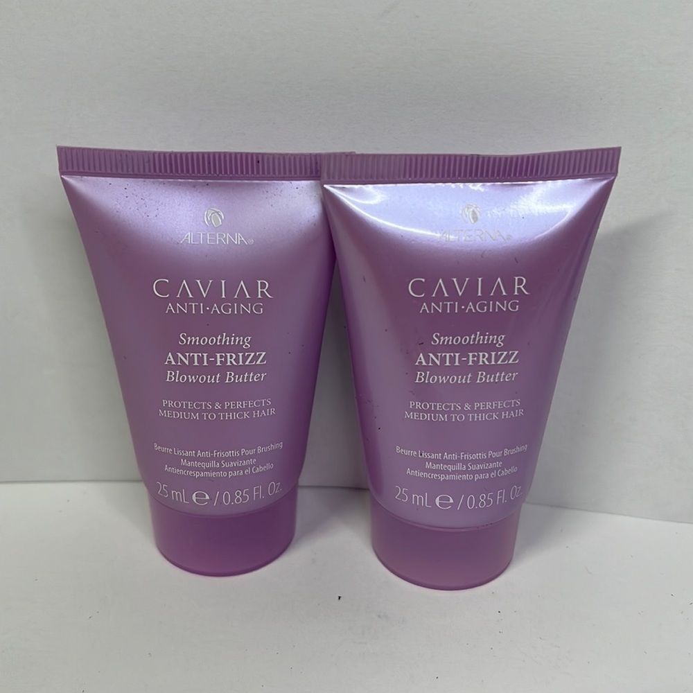 Alterna Caviar anti-aging Smoothing Anti-frizz Blowout Butter (2pc) to go size